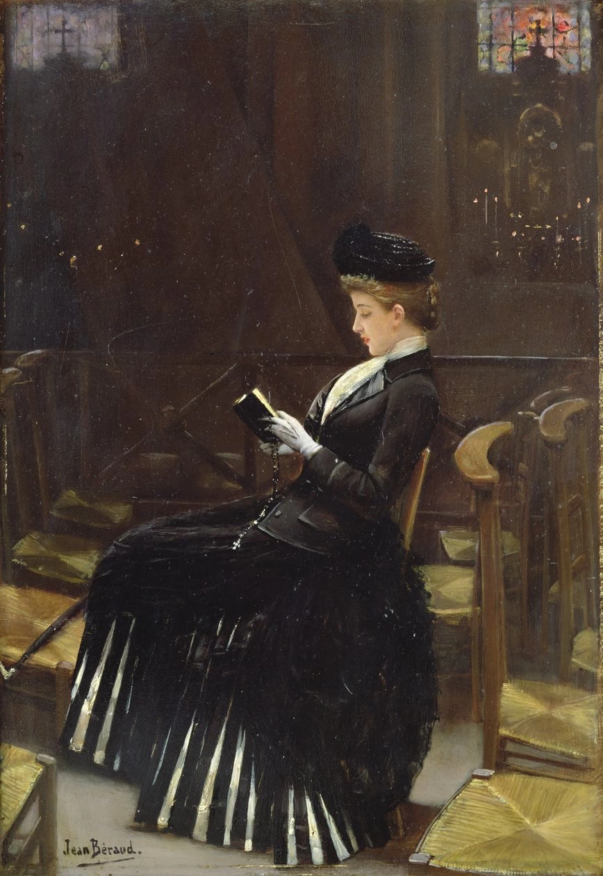 Una donna in preghiera, c.1889 - La corsa a Longchamps, 1886, Museo Carnavalet